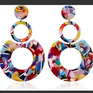 Multi-color Acrylic Earrings